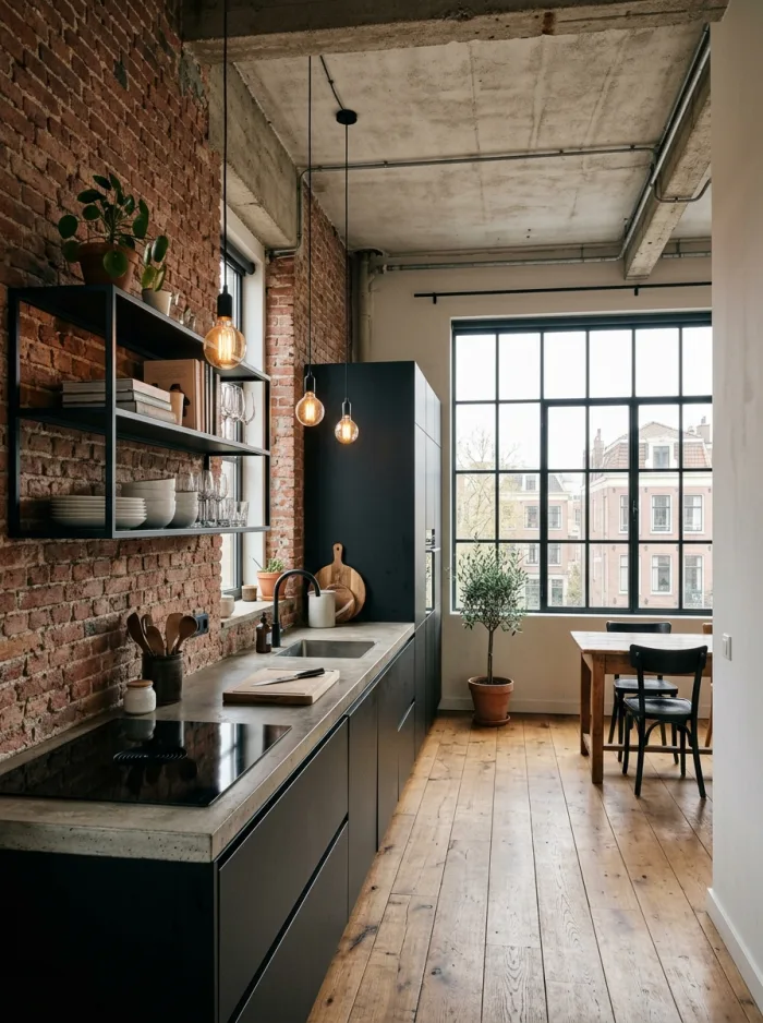 Warm kitchen with oak fronts